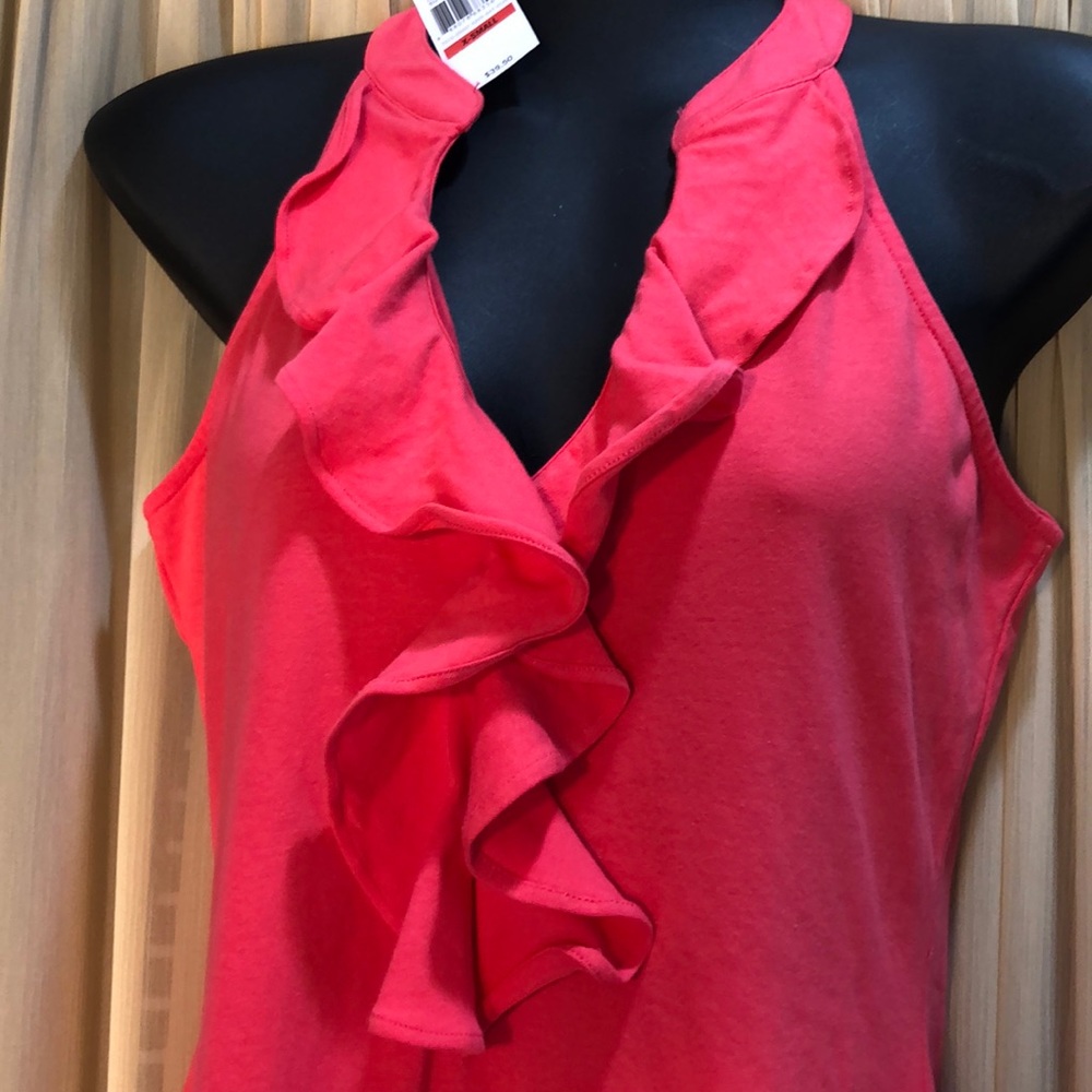 Nautica Sleeveless Ruffled Tank NWT Xs